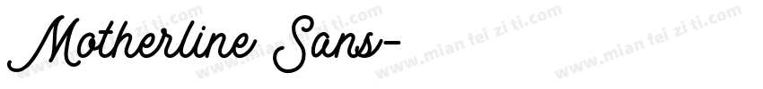 Motherline Sans字体转换